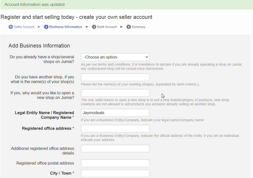 How to register with jumia as a seller