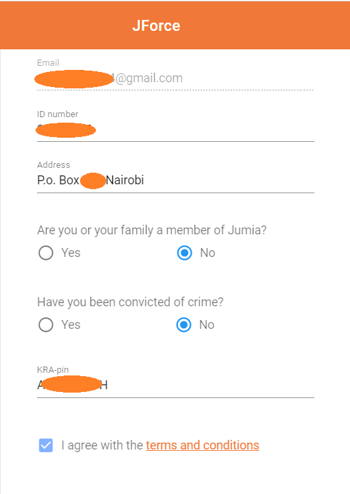 jforce jumia kenya sign up