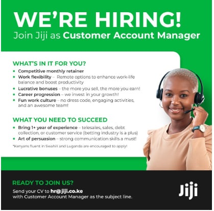 CUSTOMER ACCOUNT MANAGER JOB IN KENYA