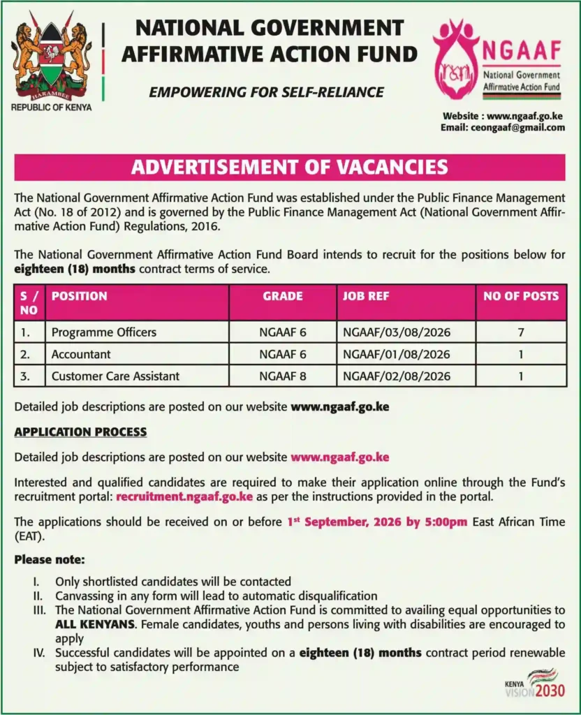 CDF JOBS IN KENYA