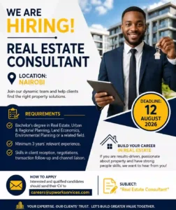 Real Estate Consultant Job Vacancy