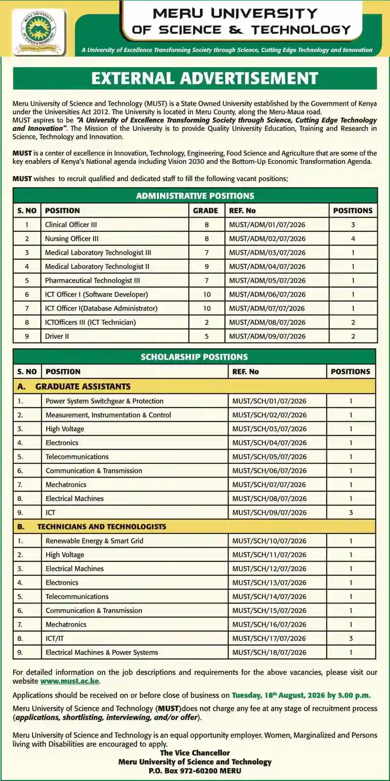 meru university jobs