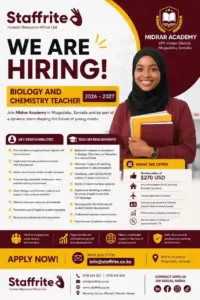 Biology and Chemistry Teacher Vacancy