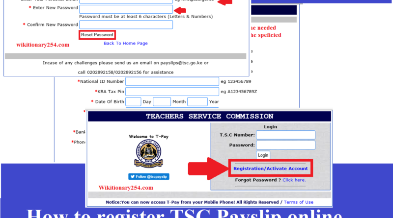 payslip t.s.c online Here register and how TSC to download is Payslip Online: