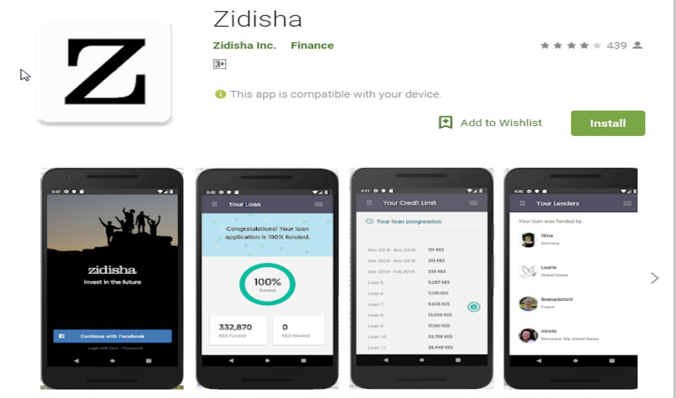 Zidisha Loan App