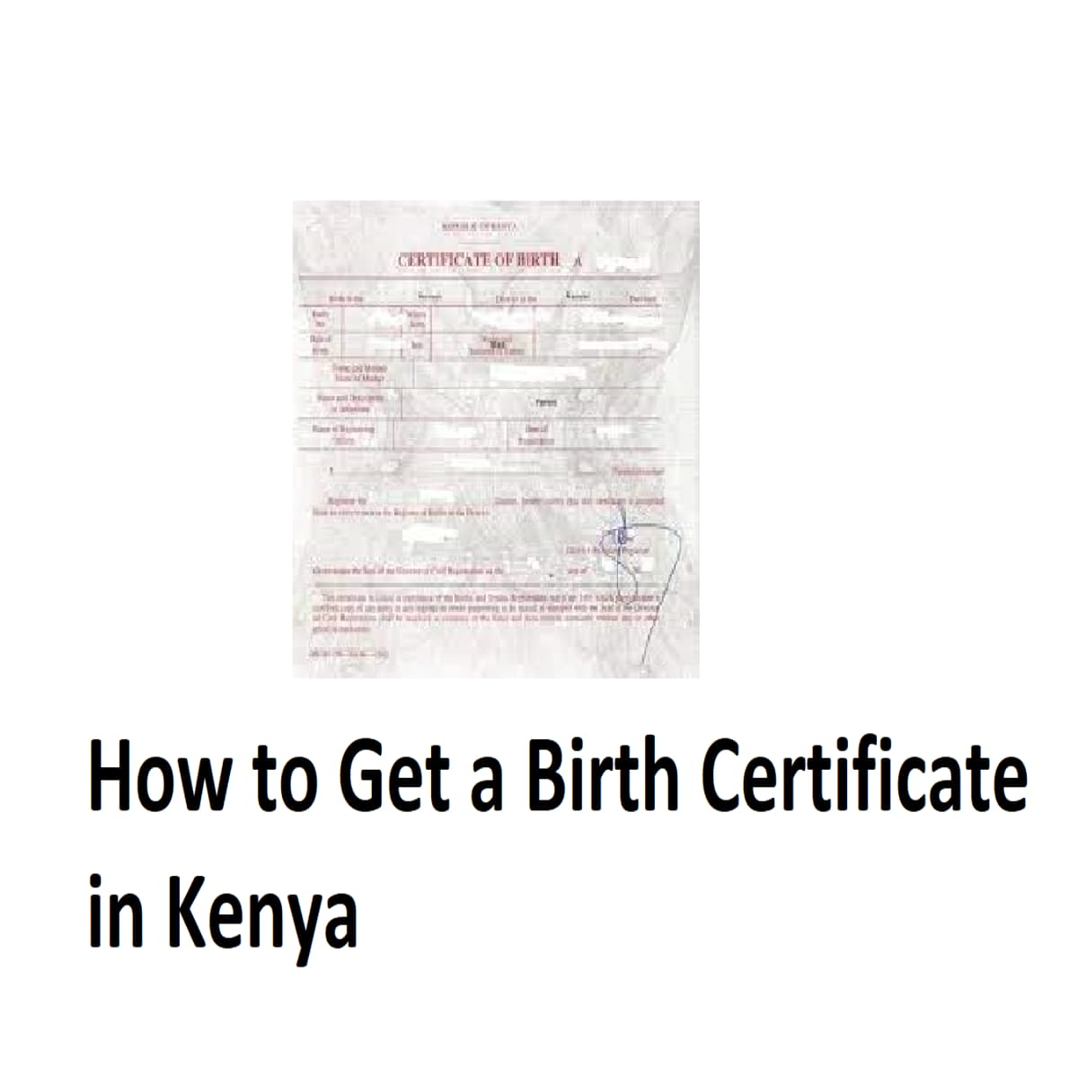 How to Get a Birth Certificate in Kenya