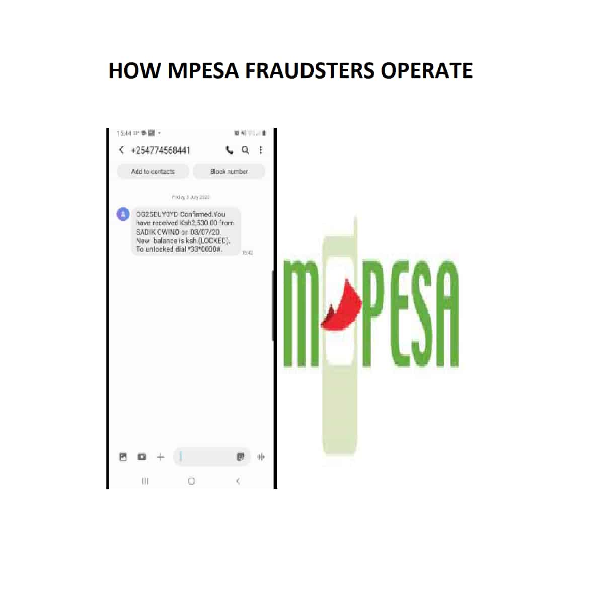 How Mpesa Fraudsters Operate