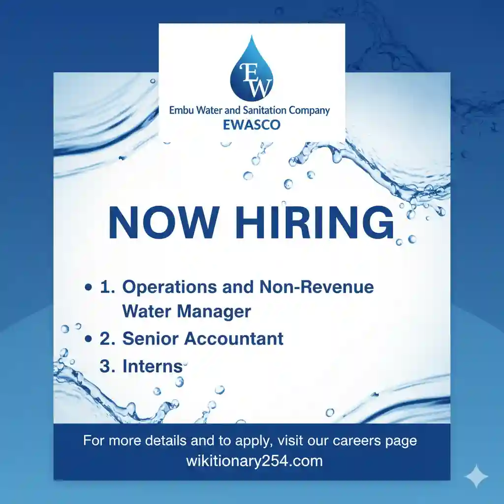 Embu Water and Sanitation Company Jobs