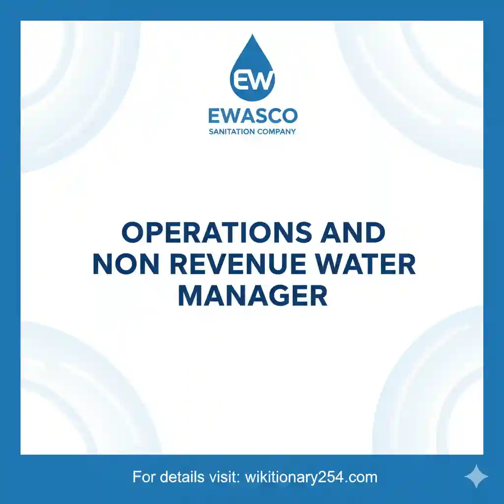 Operations and Non Revenue Water Manager at EWASCO